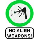 download No Alien Weapons clipart image with 135 hue color