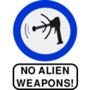 download No Alien Weapons clipart image with 225 hue color