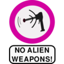 download No Alien Weapons clipart image with 315 hue color