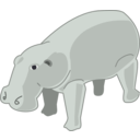 download Hippopotamus clipart image with 45 hue color