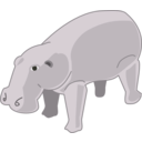 download Hippopotamus clipart image with 225 hue color