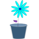 download Flower clipart image with 180 hue color