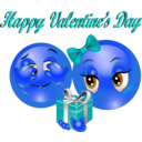 download Happy Valentine Day Smiley Emoticon clipart image with 180 hue color