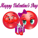 download Happy Valentine Day Smiley Emoticon clipart image with 315 hue color