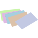 download Stack Of Unlined Colored Index Cards clipart image with 45 hue color