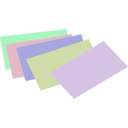 download Stack Of Unlined Colored Index Cards clipart image with 90 hue color