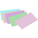 download Stack Of Unlined Colored Index Cards clipart image with 135 hue color