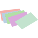 download Stack Of Unlined Colored Index Cards clipart image with 315 hue color