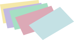 Stack Of Unlined Colored Index Cards