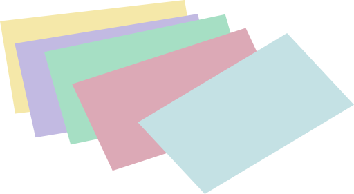 Stack Of Unlined Colored Index Cards