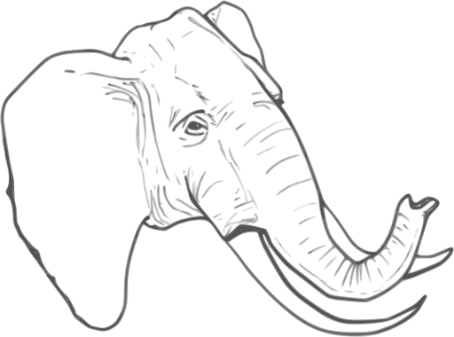 Elephant Line Art
