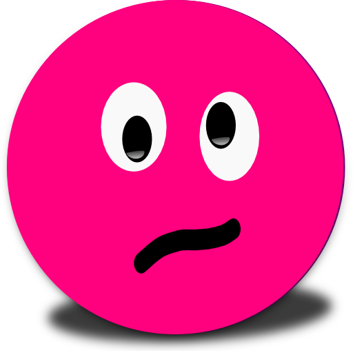 Drunk Daisy Smiley Pink Emoticon
