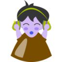 download Boy With Headphone4 clipart image with 225 hue color