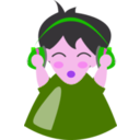 download Boy With Headphone4 clipart image with 270 hue color
