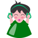 download Boy With Headphone4 clipart image with 315 hue color