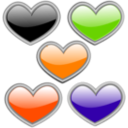 download Gloss Heart 2 clipart image with 90 hue color
