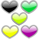 download Gloss Heart 2 clipart image with 135 hue color