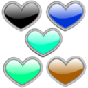 download Gloss Heart 2 clipart image with 225 hue color