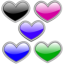 download Gloss Heart 2 clipart image with 315 hue color