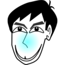 download Man Head Toon clipart image with 180 hue color