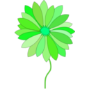 download Cartoon Flower clipart image with 90 hue color