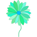 download Cartoon Flower clipart image with 135 hue color