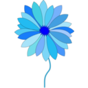 download Cartoon Flower clipart image with 180 hue color