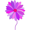 download Cartoon Flower clipart image with 270 hue color