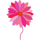 download Cartoon Flower clipart image with 315 hue color