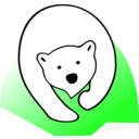 download Polar Bear clipart image with 270 hue color