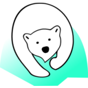 download Polar Bear clipart image with 315 hue color