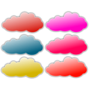 download Colour Clouds clipart image with 315 hue color