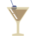 download Martini With Olive clipart image with 180 hue color
