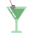 download Martini With Olive clipart image with 270 hue color
