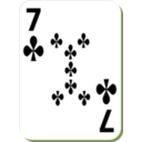 download White Deck 7 Of Clubs clipart image with 45 hue color