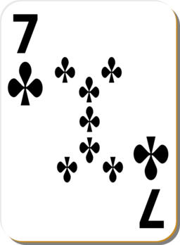 White Deck 7 Of Clubs