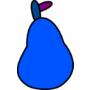 download Very Simple Pear clipart image with 180 hue color