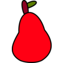 download Very Simple Pear clipart image with 315 hue color