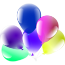 download Balloons clipart image with 225 hue color