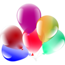 download Balloons clipart image with 315 hue color