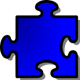 Blue Jigsaw Piece 12
