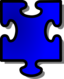 Blue Jigsaw Piece 15