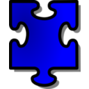 download Blue Jigsaw Piece 15 clipart image with 0 hue color