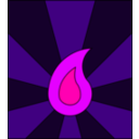 download Flame clipart image with 270 hue color