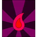download Flame clipart image with 315 hue color