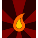 download Flame clipart image with 0 hue color