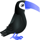 download Simple Toucan clipart image with 180 hue color