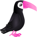 download Simple Toucan clipart image with 270 hue color