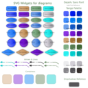 download Svg Widgets For Diagrams clipart image with 180 hue color