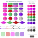 download Svg Widgets For Diagrams clipart image with 270 hue color